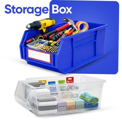 Blau & Klar Kunststoffteile Behälter Komponentenlagerboxen Kommissioniereimer Werkstattbox