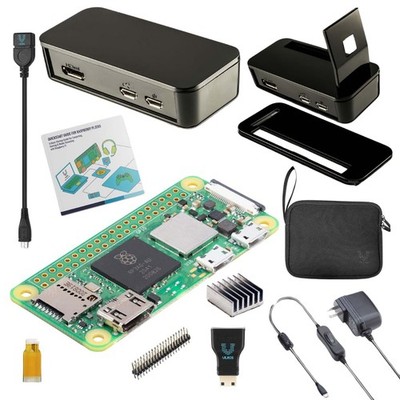 Raspberry Pi Zero 2 W Starter Kit with Power Supply, Case, Adapters & More