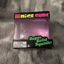 Nee Doh Nice Cube - Super Solid Squish Purple - Brand New/Factory Sealed
