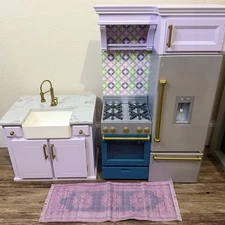 American Girl Doll Gourmet Cuisine Kitchen and Accessories Purple Lavender