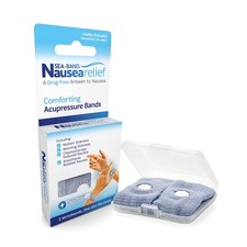 Anti-Nausea Acupressure Wristband for Motion Morning Sickness, Gray Pair