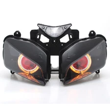 Amber Angel Eye Red Devil Eye Headlight Assembly For Honda CBR1000RR 2004-2007