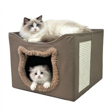 Cat Beds for Indoor Cats, Large Cat Houses with Cozy Condo,with Premium Tech ...