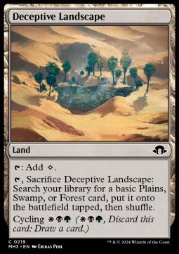 Magic/MTG Deceptive Landscape MH3-219 Common Englisch Neu