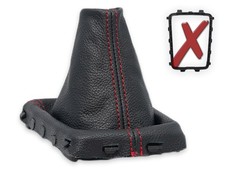 SCHALTMANSCHETTE FUR VOLVO V70 III FL 2014-2016 SCHALTSACK LEDER NAHT ROT