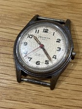 Military Pilot Wrist Watch HELVETIA 17 Jewels Incabloc Non-Magnetic - for Repair