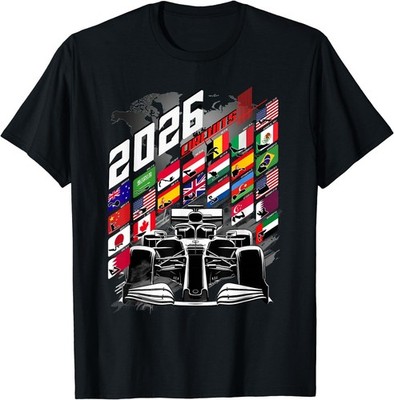 Racing car Calendar 2026 Circuit Schedule Places Men Women T-Shirt