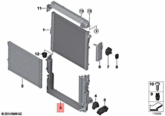 Genuine BMW Hybrid X5 X6 E70 E71 E72 F15 F16 Module Carrier