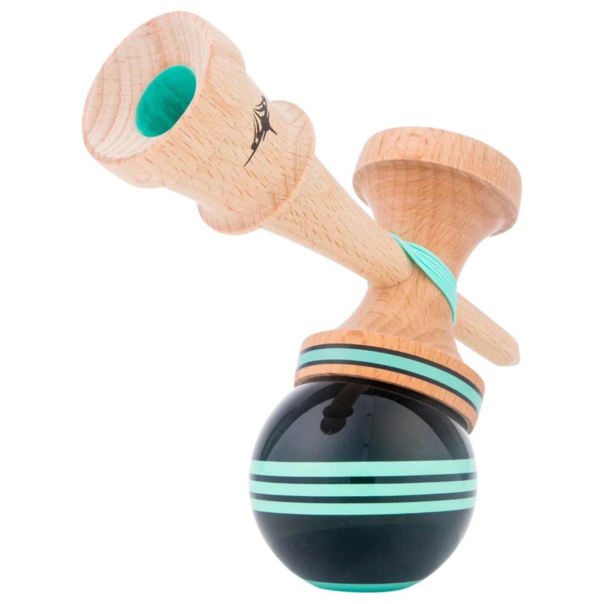 Kendama USA - Kaizen Triple Stripe - Jet Shape - Black & Teal | eBay