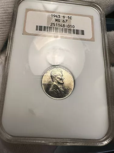 1943-S Lincoln Steel Cent NGC MS67 Fatty