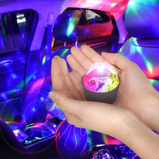 Sound Activated Multicolor Mini Disco Ball DJ Lights for Car  Room Music