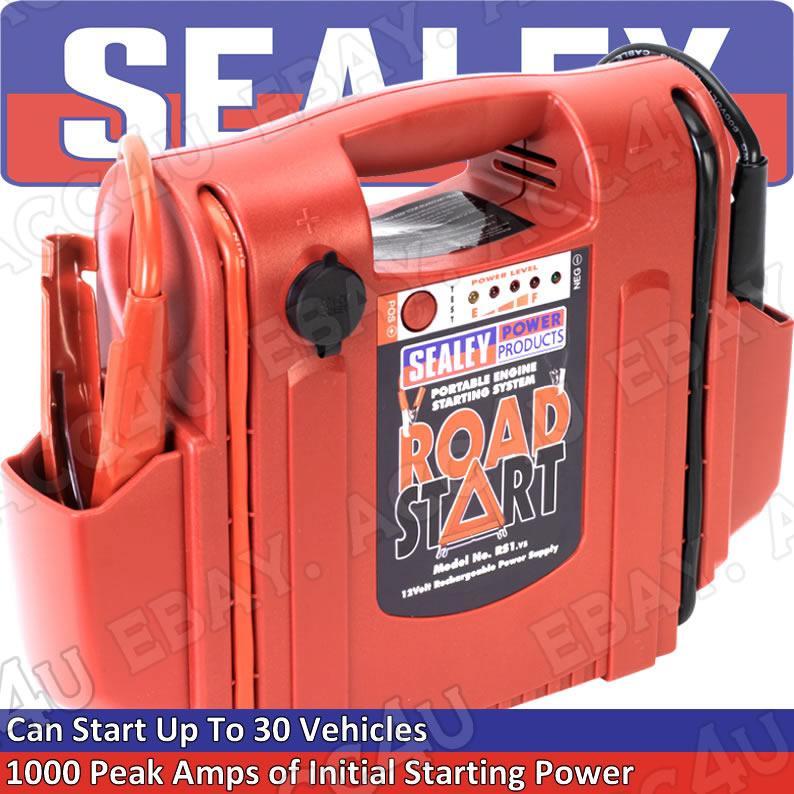 Sealey RS1 12v 1000A Peak Emergency Car Battery Jump Starter Power Pack