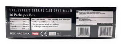 Final Fantasy TCG Trading Card Game Booster Box 36 Packs New Sealed OPUS IV 4 | eBay Final Fantasy TCG Trading Card Game Booster Box 36 Packs New Sealed OPUS IV 4 | eBay