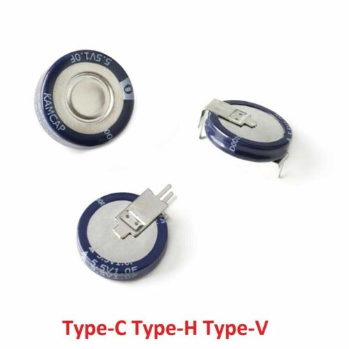 Farad Capacitors 5.5V 1F SE-5R5-D105VY Type-C Type-H Type-V Super Capacitors - Picture 2 of 5