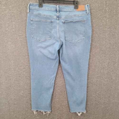 Madewell Women's Size 32 Curvy Mid-Rise Perfect Vintage Jeans Stretch Raw Hem - Picture 11 of 11