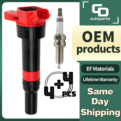 UF651 Energy 4 Ignition Coil + Spark Plug For 2001-2017 Hyundai Elantra Kia Soul