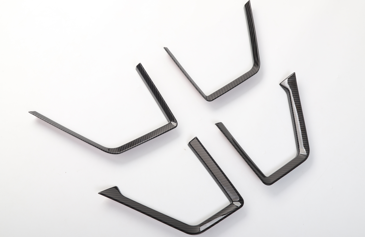 4*Carbon Fiber Car Inner Decor Door Grab Handle Cover Trim For Ford