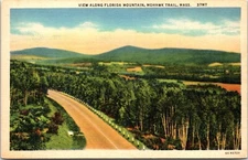 Postcard Florida Mountain Mohawk Trail Birds Eye Massachusetts B150