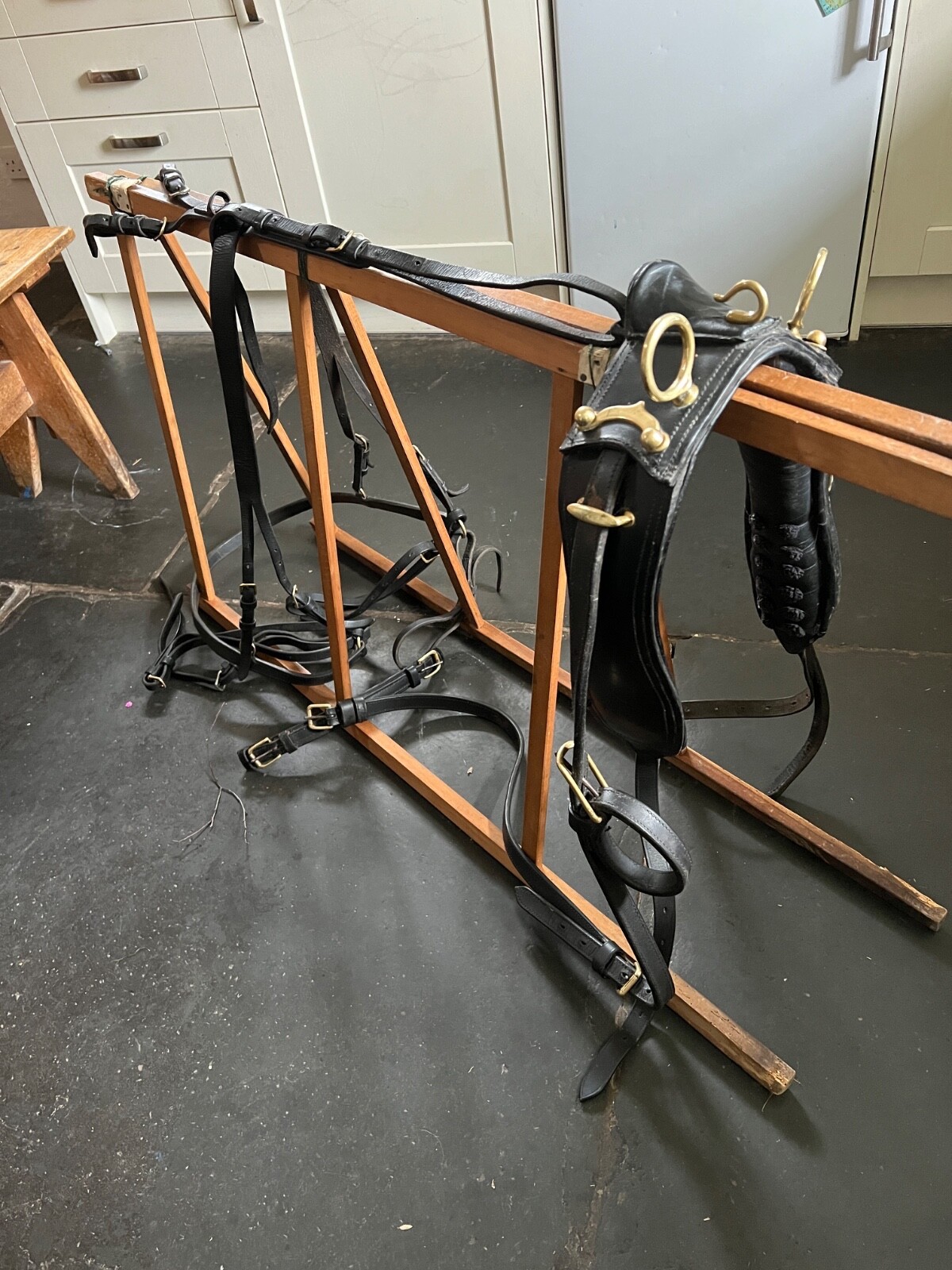 Horse Driving Harness, black leather harness in used condition. eBay