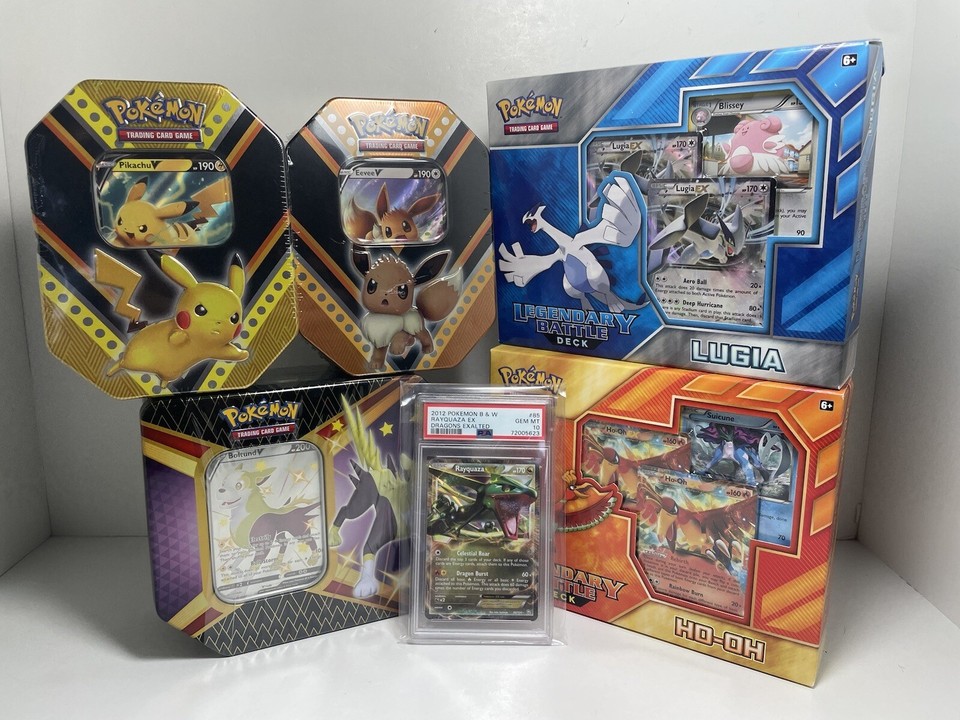 2012 Pokemon Black & White Rayquaza EX Dragons Exalted 85/124 GEM PSA ...