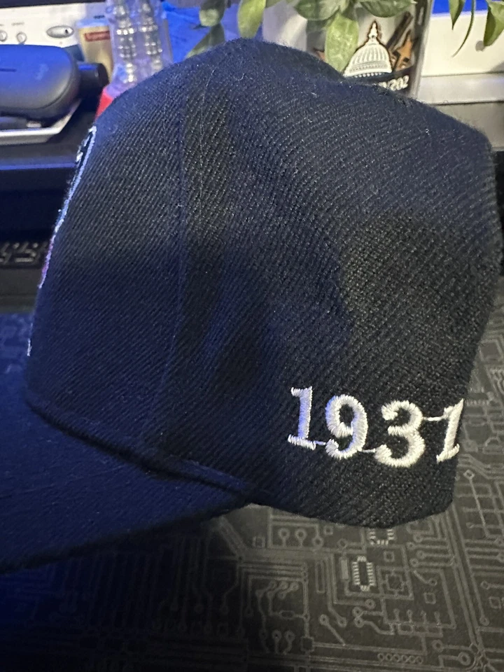 De colección New York Yankees SnapBack Liga Negra Gorra Yankees Negra Raro Velcroback Foto 4 de 4