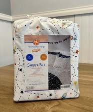 Cute 4 Piece Kids Huntington Home Microfiber Full Sheet Set Boys Rockets New
