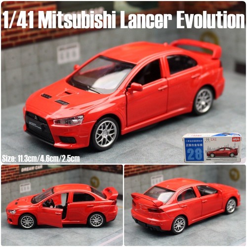 1:41 Diecast Mitsubishi Lancer EVO Metal Car Model Toy Pull Back Door Open Gift - Picture 26 of 26