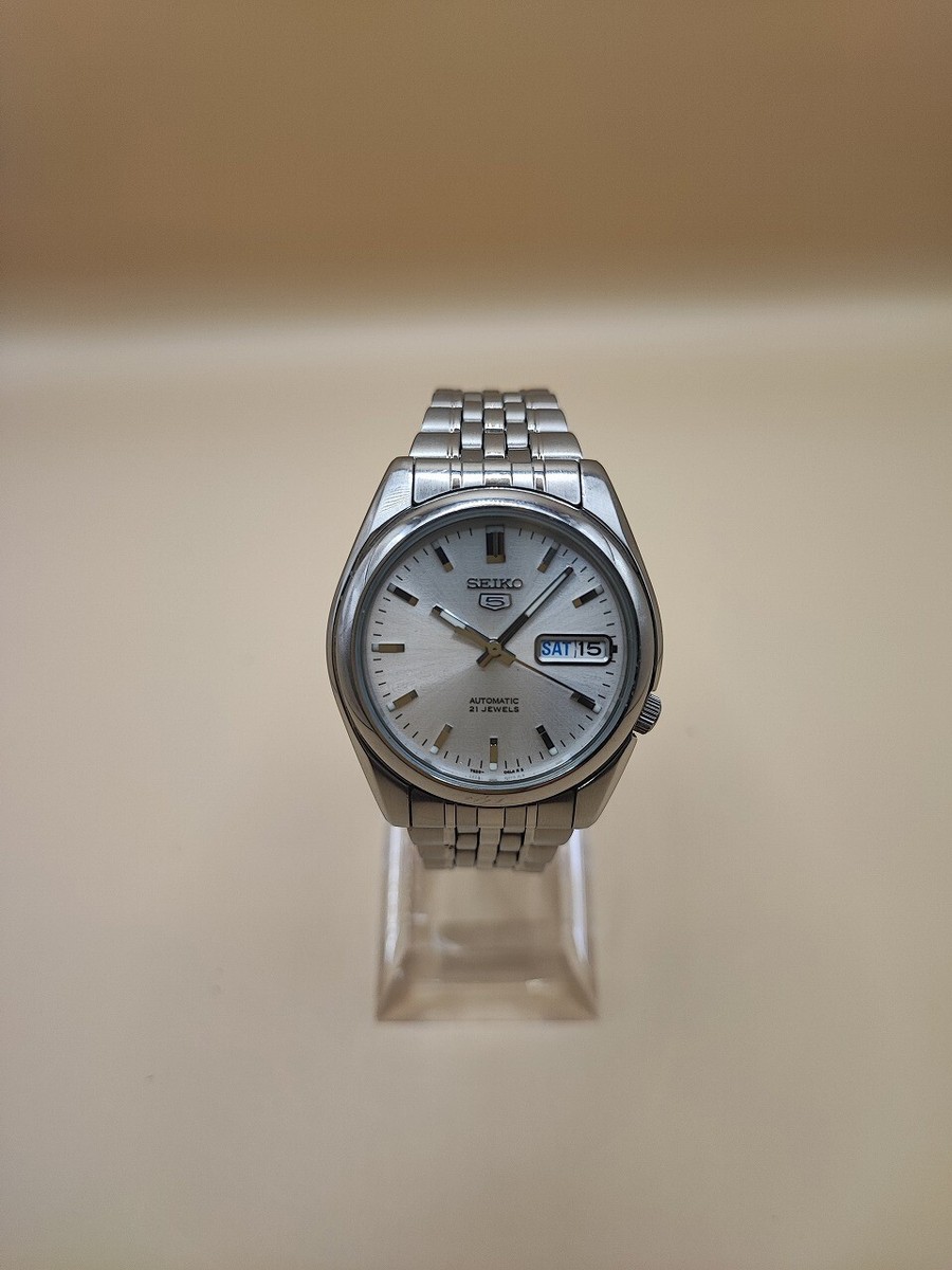 SEIKO 5 7s26-01v0　snk355 EXC＋5 ] SEIKO 5 7S26-01V0 SNK355 Silver Automatic Day Men's
