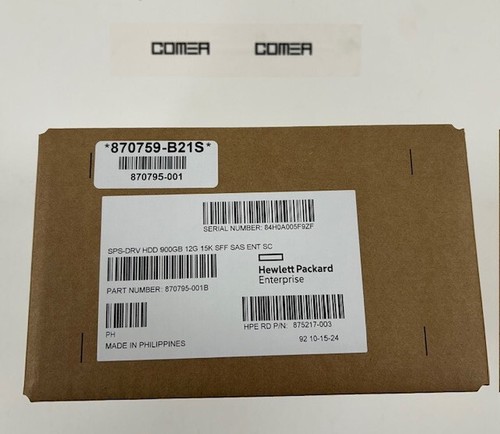 870759-B21 900GB 15K - NEW - £225 ex Vat