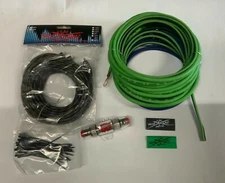 SKY HIGH CAR AUDIO 8 GAUGE CCA AMP KIT GREEN/BLACK