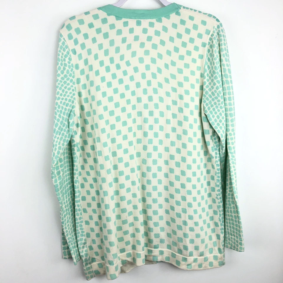 Isaac Mizrahi Live! Green Snakeskin Boyfriend Long Cardigan Sweater Women’s L AG Foto 2 de 4