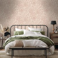 Fernhurst Florales Motiv-Tapete 1112 Pink Laubwald Blumen Belgravia