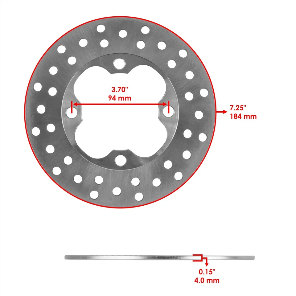Pinza de rotor de disco de freno delantero para Honda Rancher 420 TRX420FM 4x4 2009 2010-2013 Foto 2 de 4