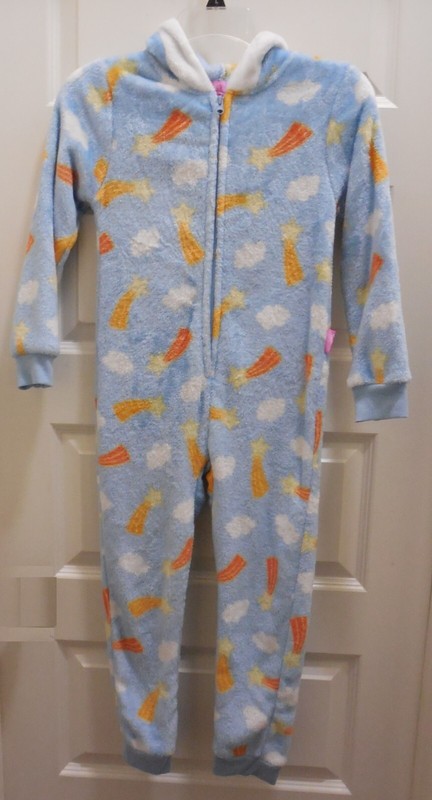 VGUC Jojo Siwa Shooting Star Footless Pajamas  - Shooting Stars Blue - 7/8