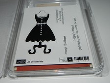 Stampin Up All Dressed Up Stamp Set NEW Dress Form Happy Birthday Congratulation
