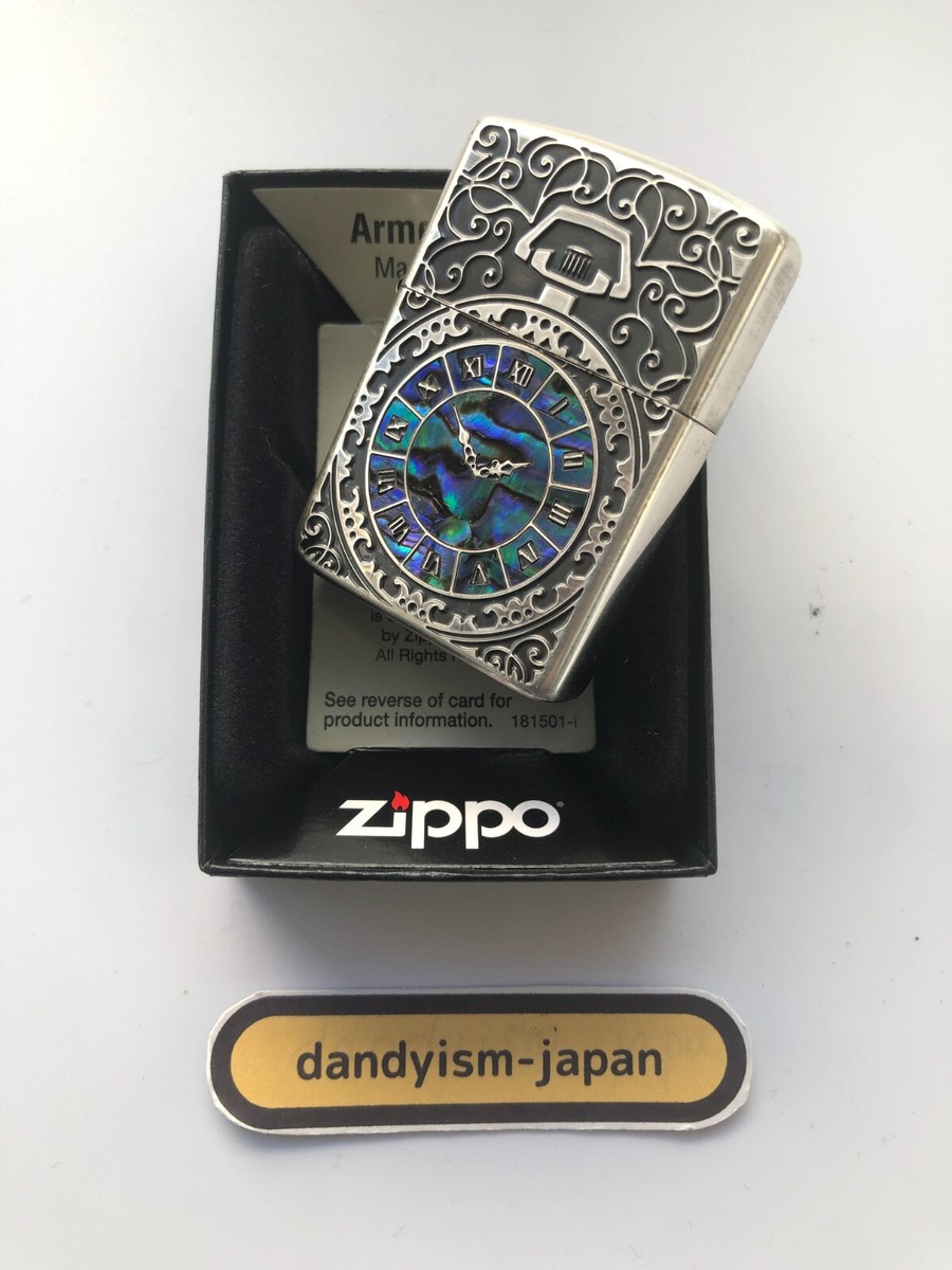 話題の人気 Armor Lighter Zippo Case Silver Inlay Watch Shell Arabesque その他