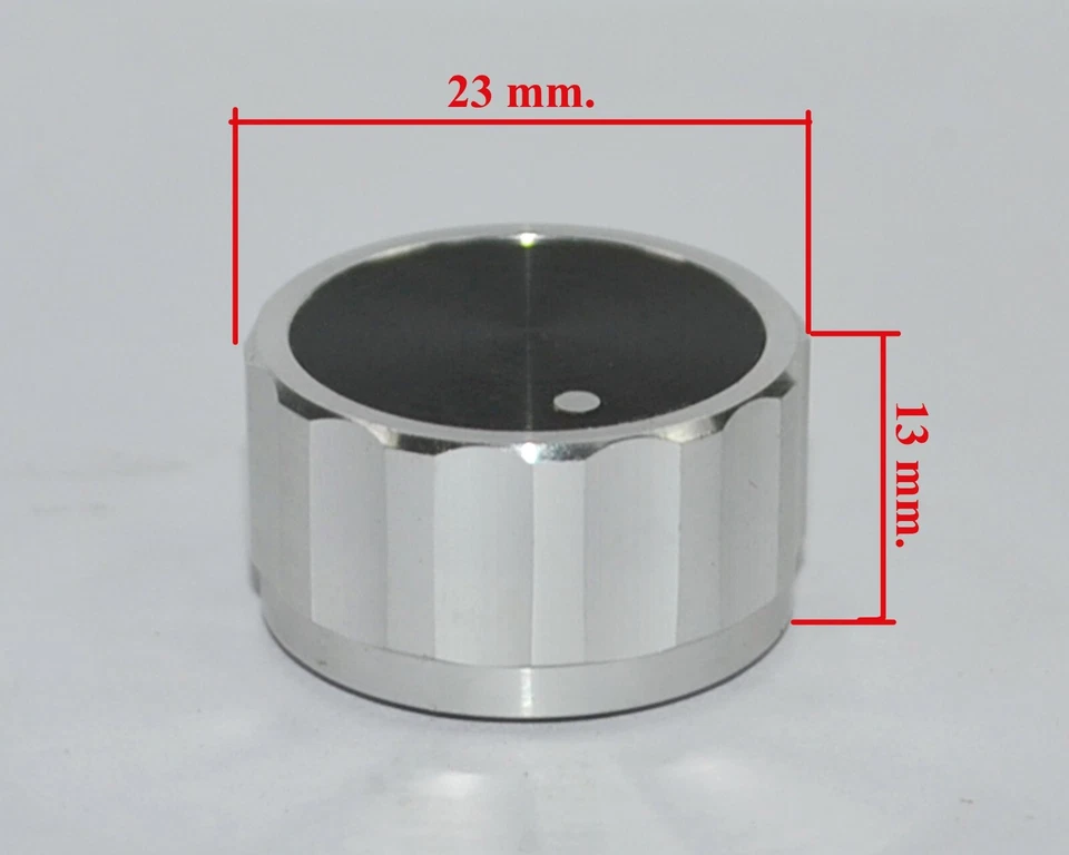 10pcs. Vintage Japan  Aluminum Volume Control KNOB 23mm. x 13mm. audio DIY part - Image 2 of 4