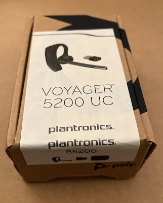 NEW Plantronics Voyager 5200 UC (206110-101) Wireless Bluetooth Headset