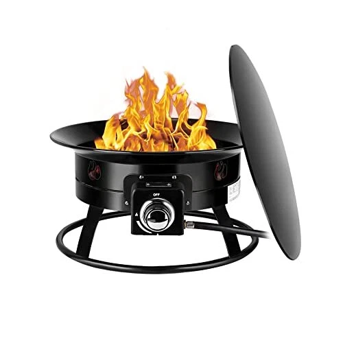 Camplux Portable Propane Gas Fire Pit Fp19al Outdoor Fire Bowl With Cover  And Ca | eBay