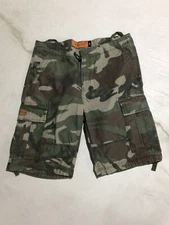 Jesse James Workwear Large 36 Green Camo Cargo Shorts Ripstop Cotton