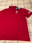 WISCONSIN BADGERS UNDER ARMOUR OFFICIAL HEAT GEAR POLO SHIRT-LARGE-NEW WITH TAGS — photo 4