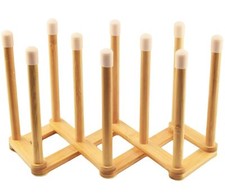 Bamboo Retractable Bottle Drying Rack Cup Dish Drying Racks,Sports Water Bott...