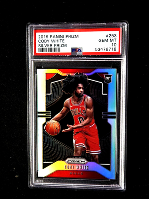 2019-20 Panini Prizm Coby White Silver Prizm Rookie RC #253 PSA 10 