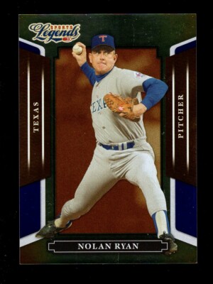 2008 DONRUSS LEGENDS BLUE #15 NOLAN RYAN JERSEY # 34/100 RANGERS