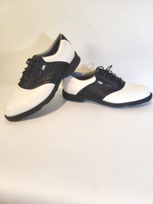 Etonic Mens Golf Shoes ‘Comfort' Size 11 M Gore-Tex G11382 White/Black 