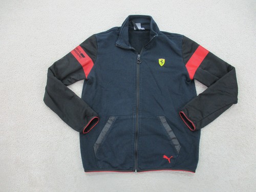Puma Sweater Adult Medium Black Red Ferrari Full Zip Track Coat Mens | eBay
