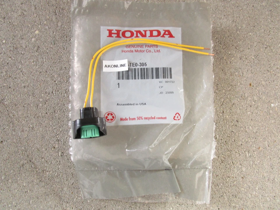 FITS: 09- 18 HONDA PILOT FRONT HEADLIGHT LOWBEAM PIGTAIL CONNECTOR OEM NEW Foto 3 de 4