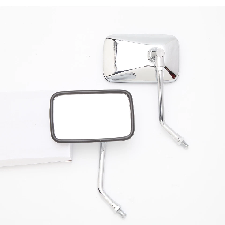 Espejos retrovisores laterales rectangulares de 10 mm para motocicleta Honda Rebel 250 2007 2008 Foto 3 de 4