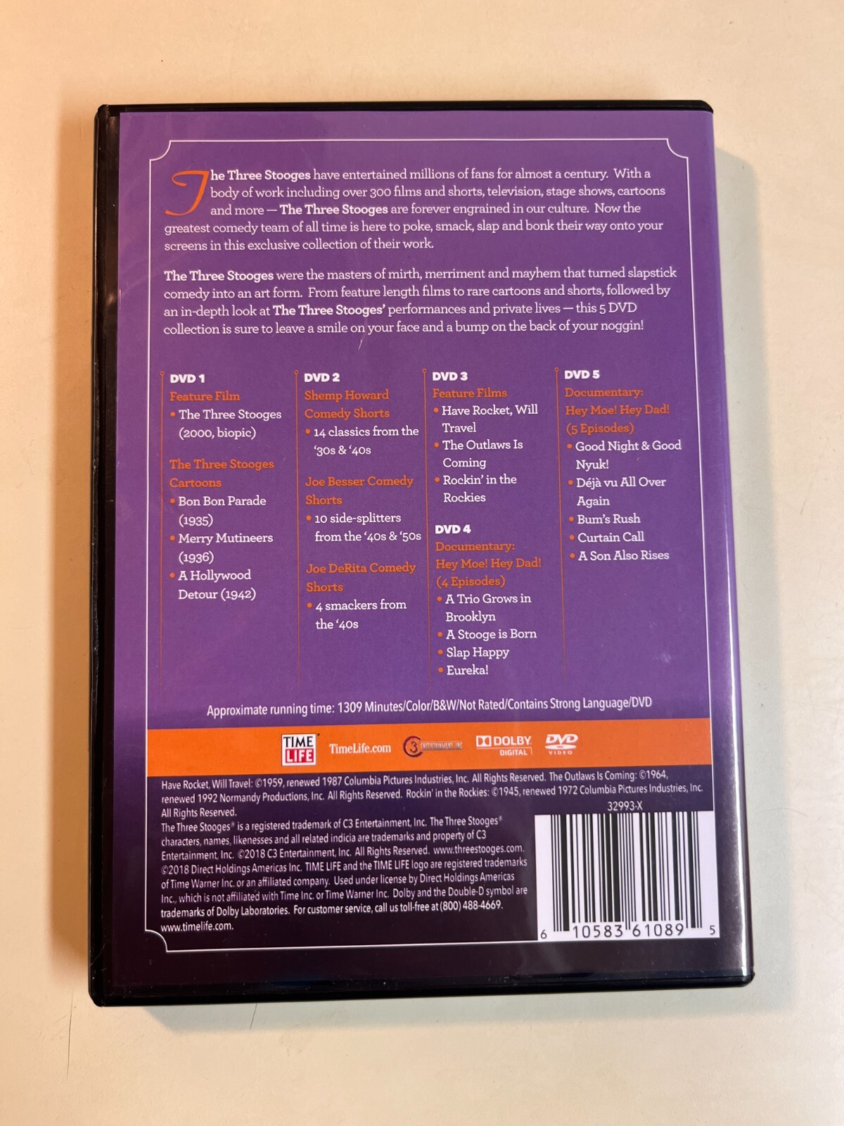 Best Of The Three Stooges 5 DVDs Volume One Time Life Series Read for