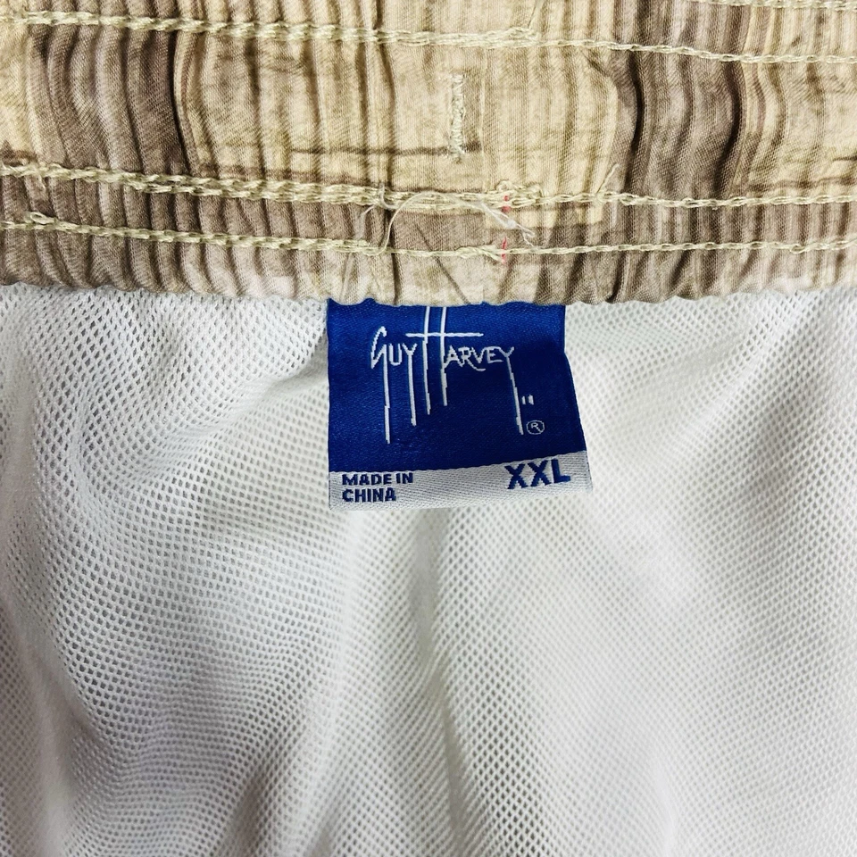 Bermuda de natação masculina Guy Harvey XXL bronzeada espada marlin prancha de peixe barco - Imagem 3 de 4